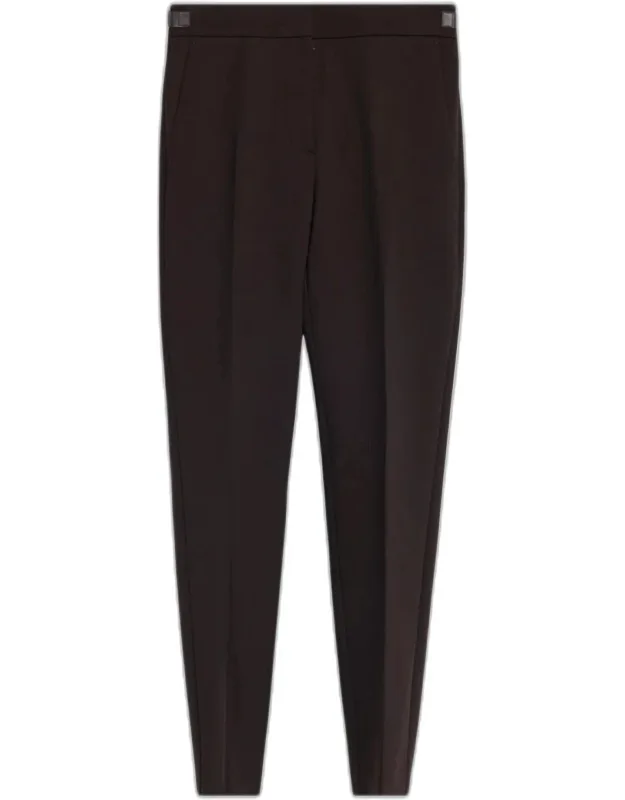 Stretch Virgin Wool Tapered-leg Trousers