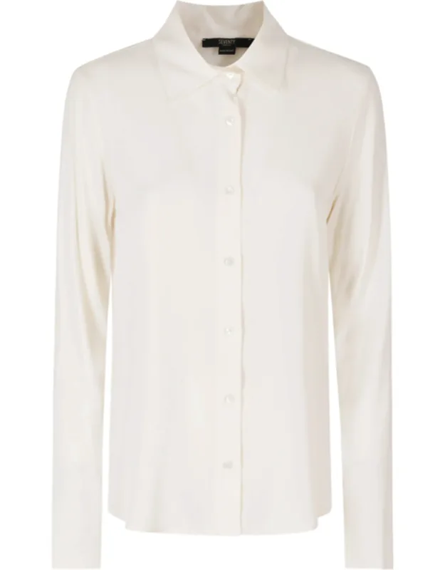 Classic Collar Silk-blend Shirt