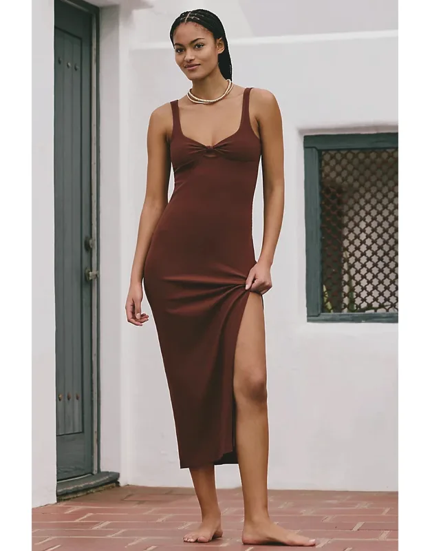 Cutout Rib Midi Dress