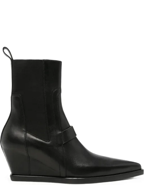 Wedge-heel Pointed-toe Boots