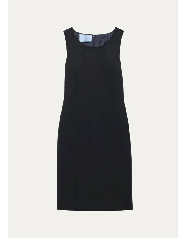Sleeveless Wool Crepe Sheath Dress