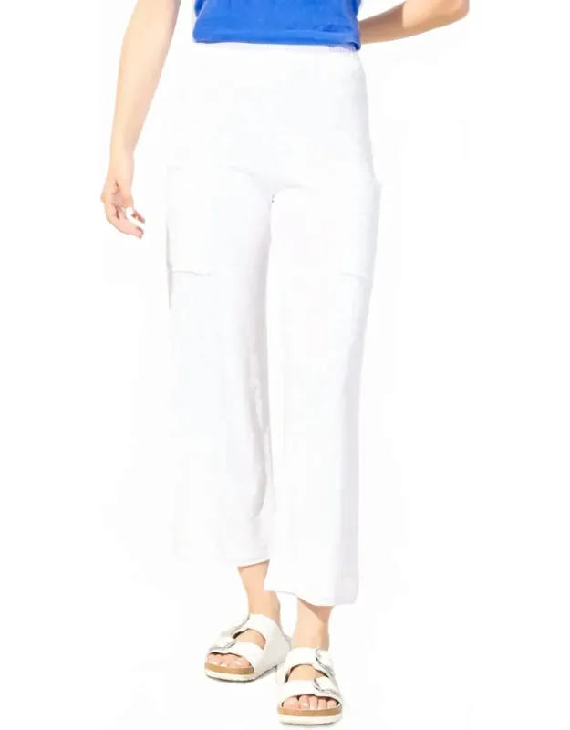 Cotton Slub Pocket Flood Pants