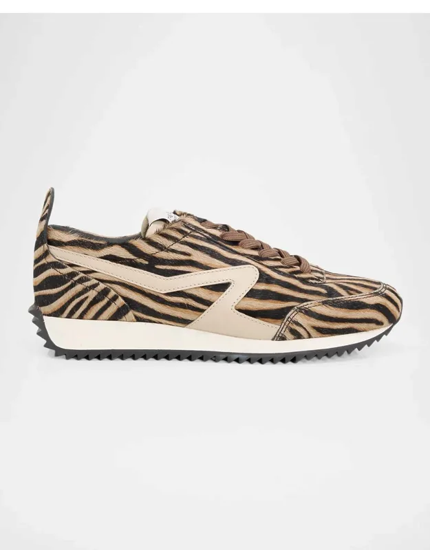 Retro Runner Zebra Calf Hair Sneakers