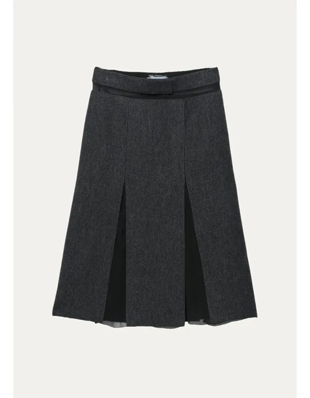Pleated Midi Skirt