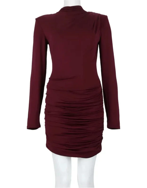 Draped Mini Dress With Textured Silhouette