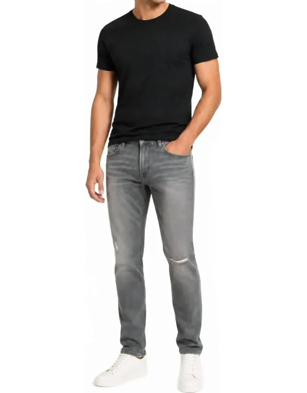 Slim Straight Distressed Jeans