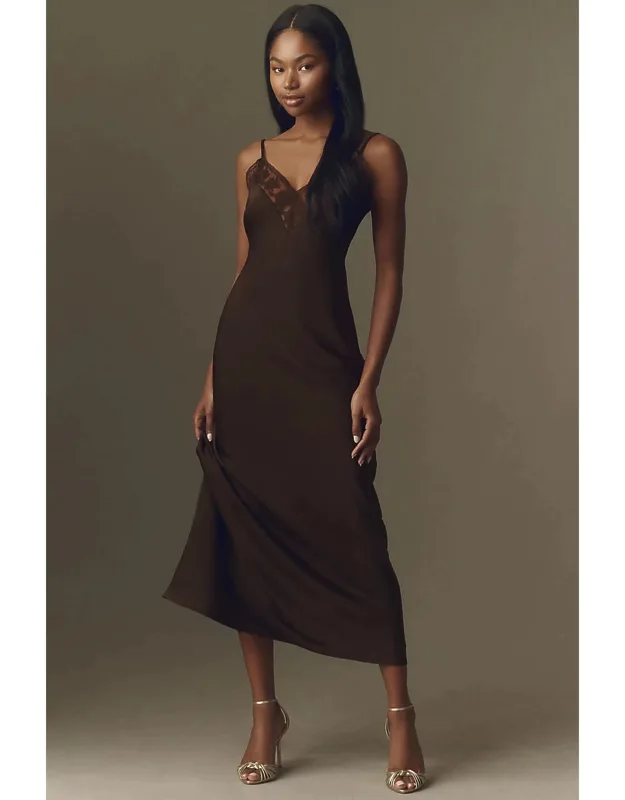 Lace-trim Maxi Dress