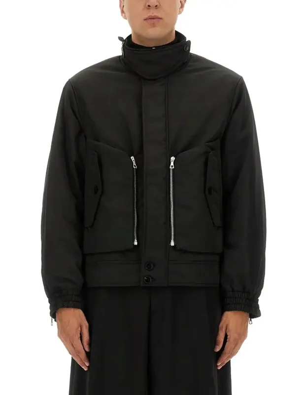 Venice High Collar Silver Detail Boxy Jacket