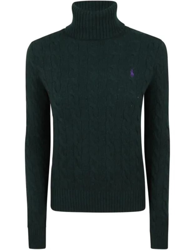 Wool-blend Cable-knit Turtleneck Sweater