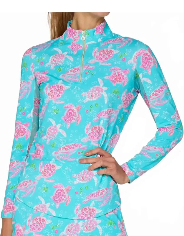 Long Sleeve Mock Zip Pullover