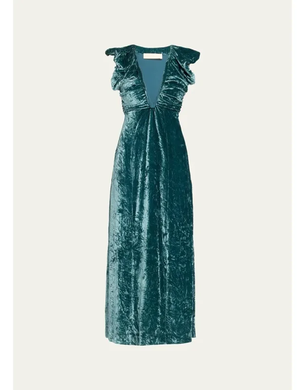 Astra Velvet V-neck Dress