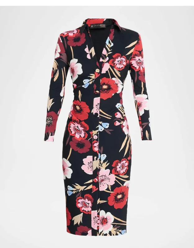 Jersey Sheath Knee-length Shirtdress