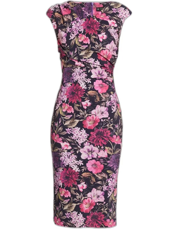 Floral Jersey Midi Dress
