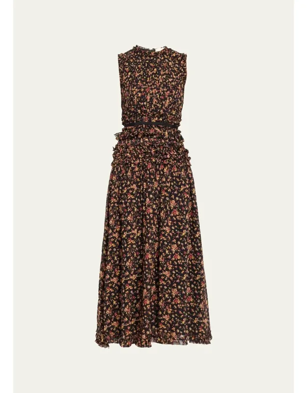 Sleeveless Silk Maxi Dress