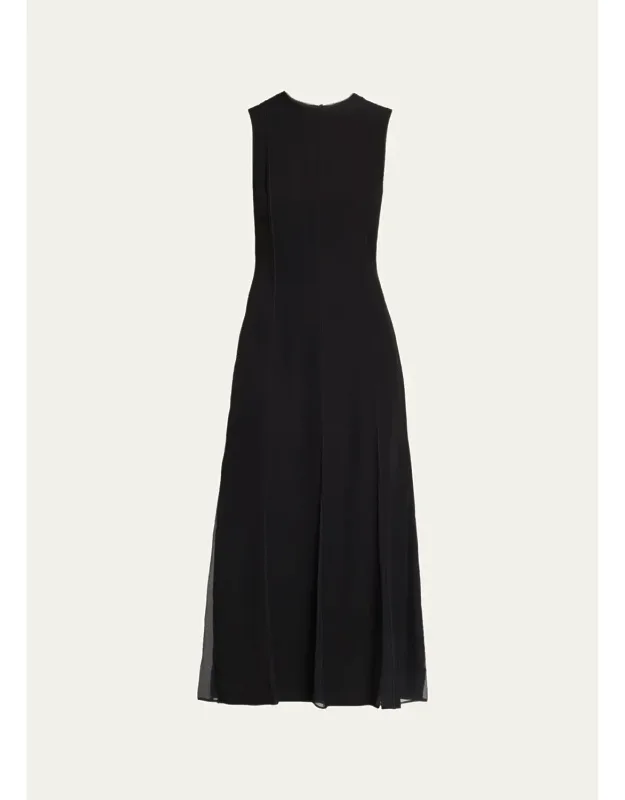 Chiffon Sleeveless Midi Dress