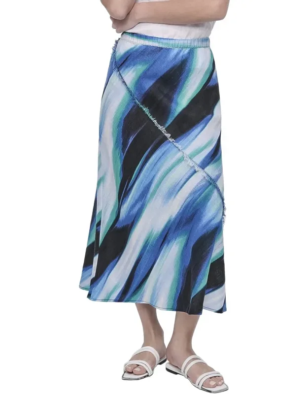 Printed Linen Skirt