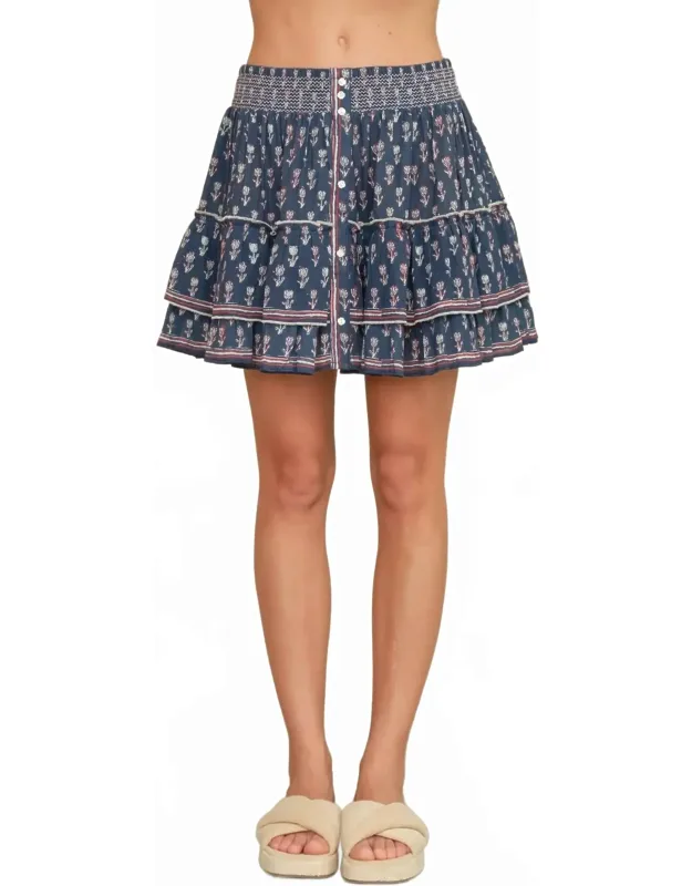 Print Mini Skirt