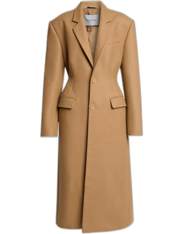 Wool Long Tailored Coat
