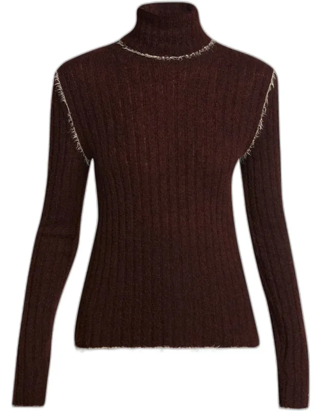 Fringed Turtleneck Sweater