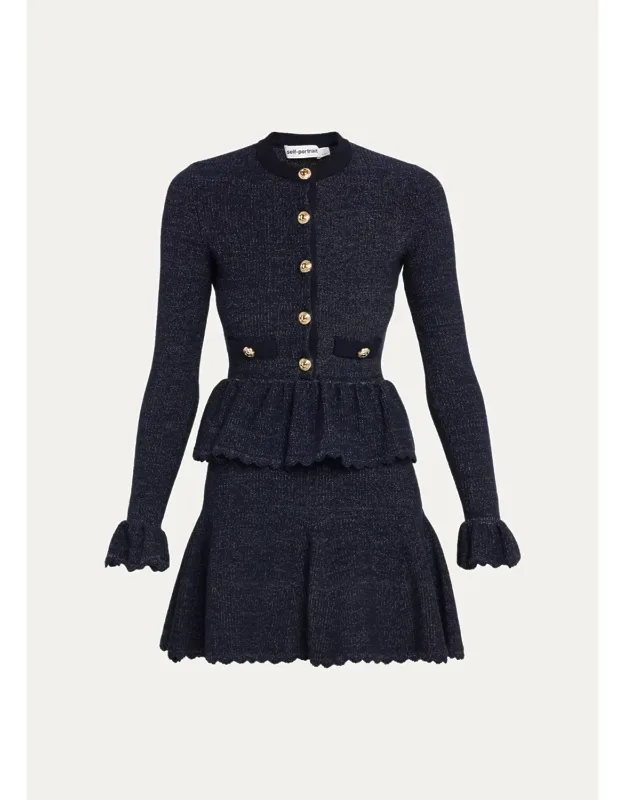 Textured Knit Fit & Flare Mini Dress