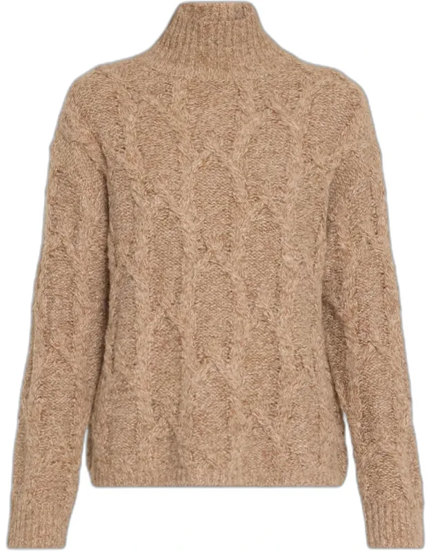Cable-knit Turtleneck Sweater
