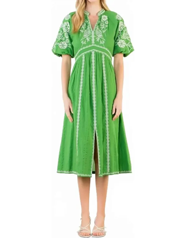 Clover Bloom Midi Dress