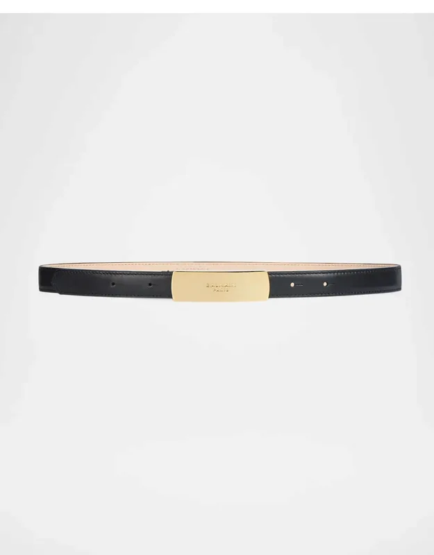 Logo-plaque Leather Belt