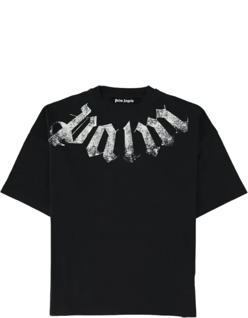 Distressed Graphic Gothic Cotton T-shirt