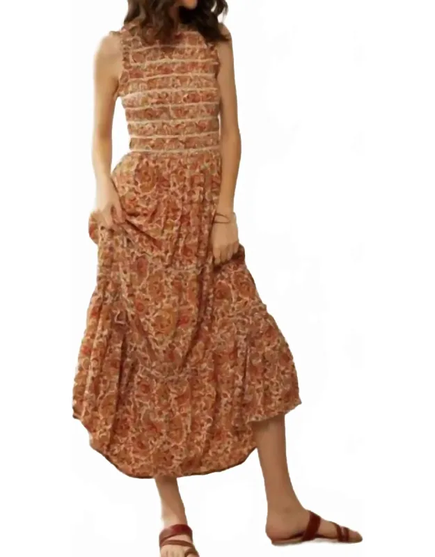Paisley Ruffle Dress