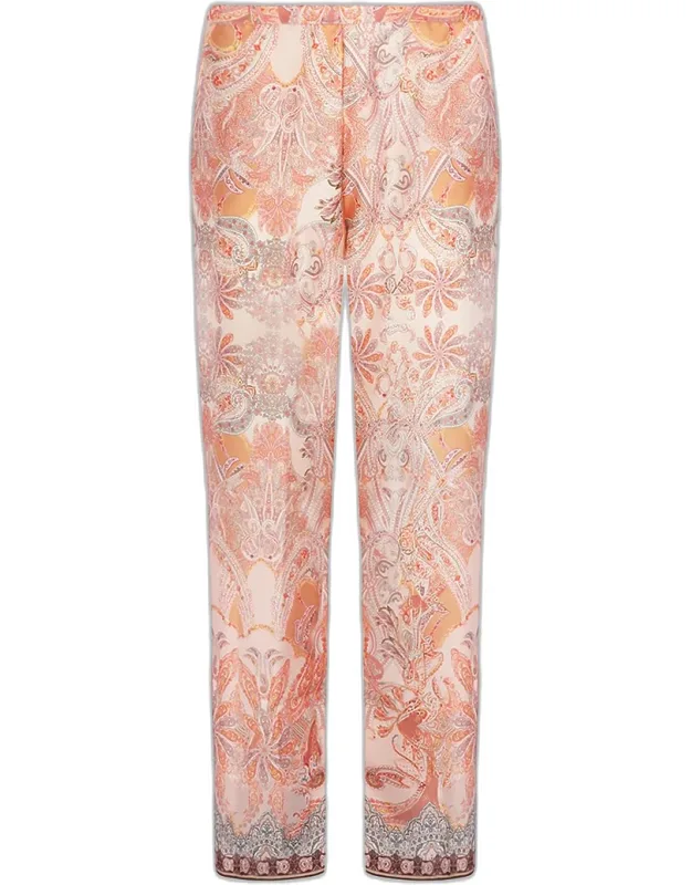 Paisley-print Woven Pajama Pants