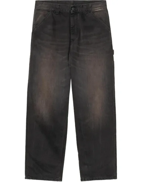 Faded-effect Hammer-loop Jeans