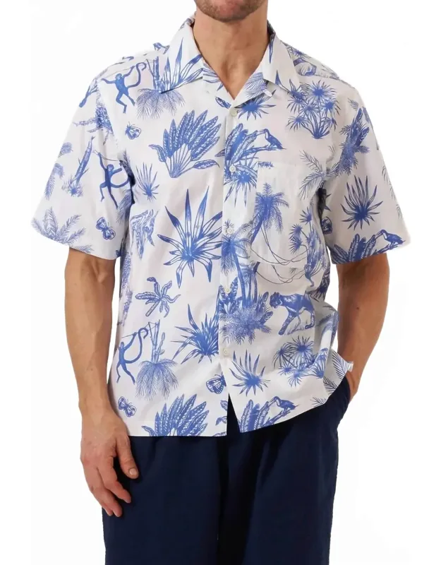 Jungle Toile Poplin Camp Shirt