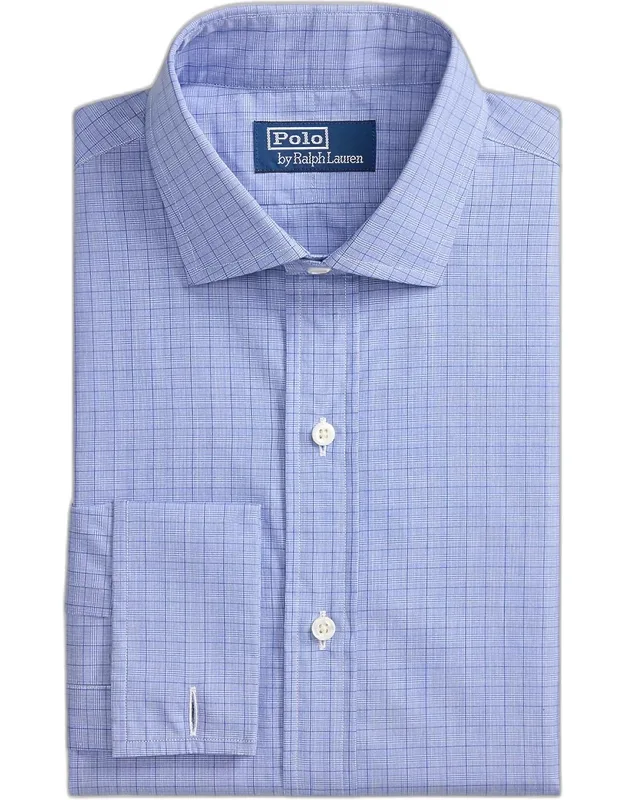 Cotton Plaid Custom Fit French Cuff Dress Shirt