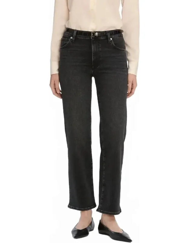 Mellow Mid Rise Slim Wide Leg Jeans