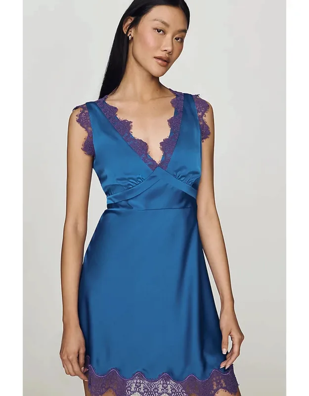 Lace-trim Mini Dress