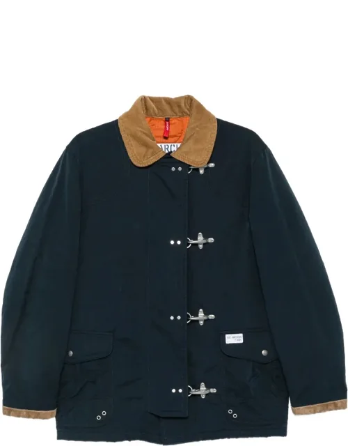Lobster-clasp Corduroy-collar Jacket