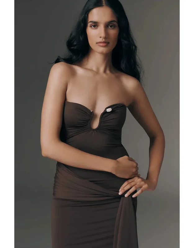 Strapless Midi Dress