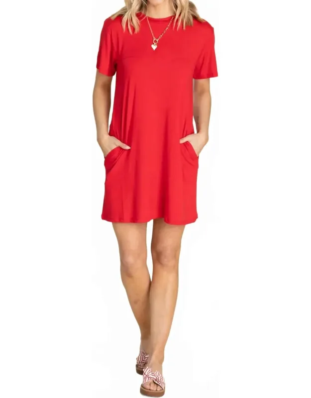 Side Pocket On The Go T-shirt Mini Dress