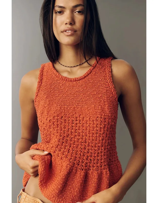 Stitched Knit Peplum Top