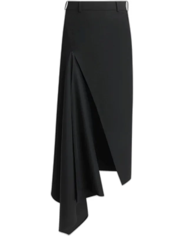 Asymmetric Midi Skirt
