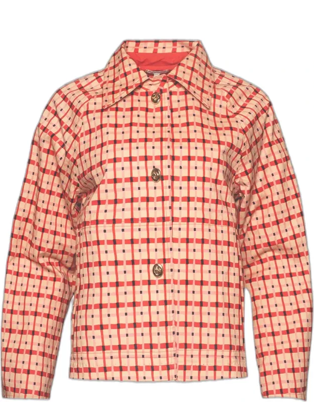 Check-print Trench Coat