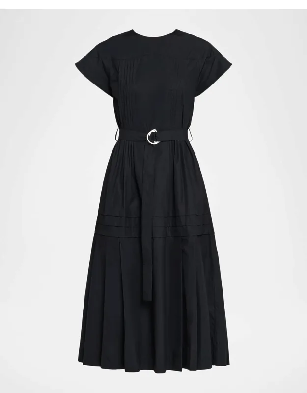 Striped Handkerchief Midi Shirtdress
