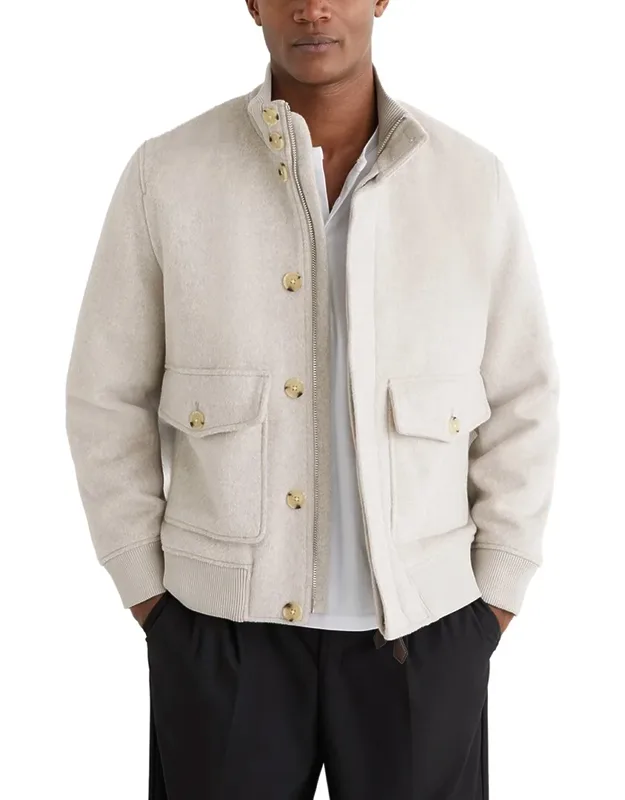 Hadley Short Wool-blend Bomber Jacket