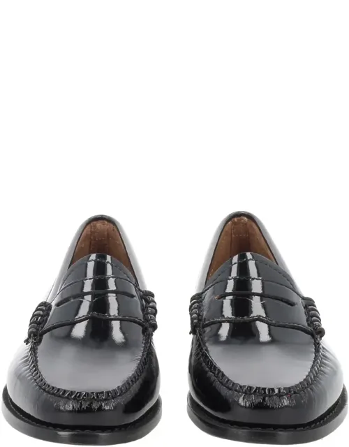 Polished Leather Penny Loafers