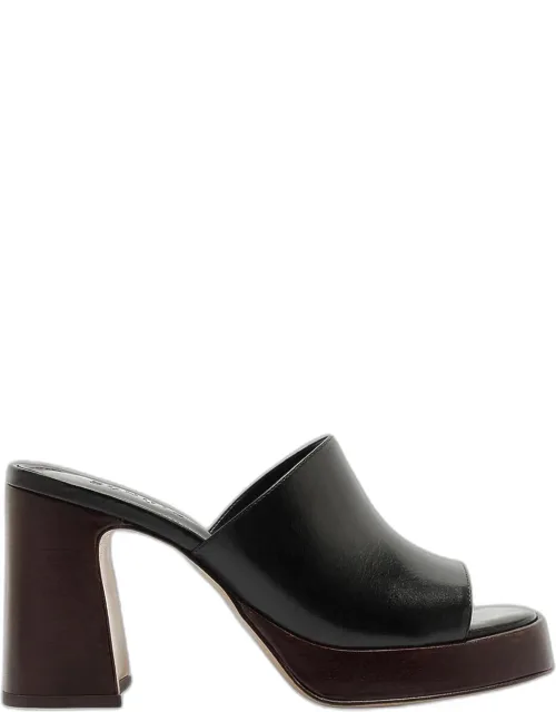 Rowan Leather Block-heel Mule
