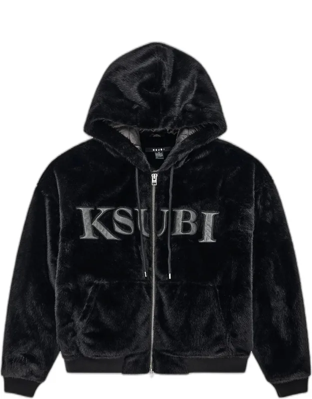 Walkout Logo Faux-fur Hooded Jacket