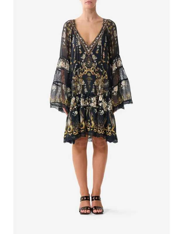 Gathered Panel Dress