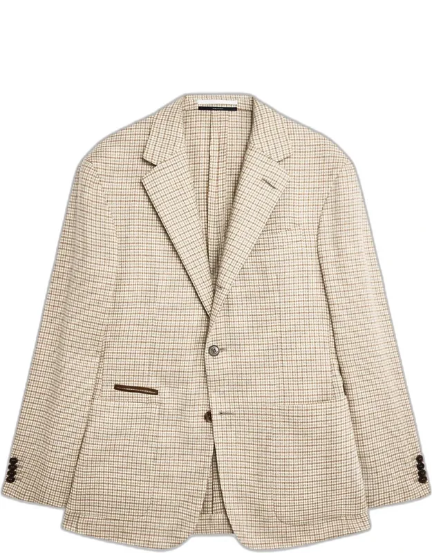 Wool Houndstooth Single-breasted Sport Coat