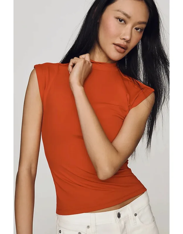 Mock-neck Sleeveless Top