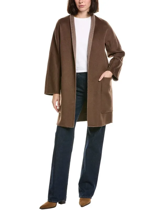 Wool-blend Reversible Coat